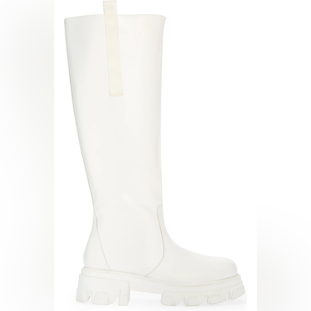 AZALEA WANG WHITE KNEE HIGH LUG BOOT